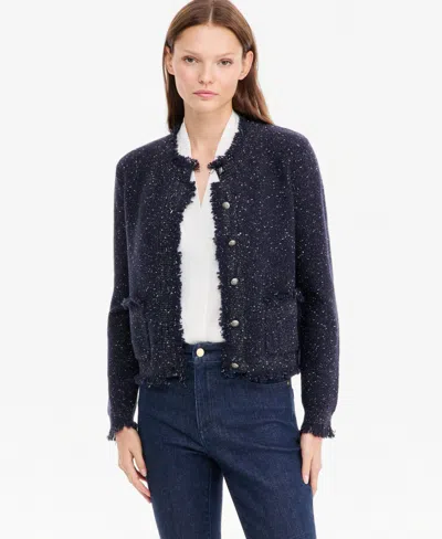 Kobi Halperin Women's Beth Fringe Cardigan, Macy's Exclusive In Blue