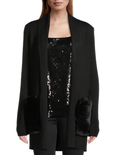 Kobi Halperin Women's Bowie Shawl Sweater In Black