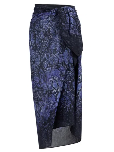 Kobi Halperin Women's Bridget Printed Cotton-silk Pareo In Blue