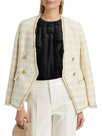 Kobi Halperin Women's Bristol Ruffle Chiffon Sleeveless Blouse In Neutral