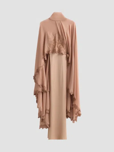 Kobi Halperin Women's Carmen Satin A-line Cape Maxi Dress In Nude