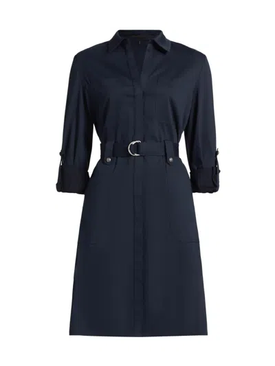 Kobi Halperin Women's Caryss Belted Cotton-twill Shirtdress In Blue