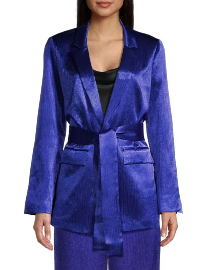 Kobi Halperin Women's Cassidy Crinkle Satin Blazer In Twilight