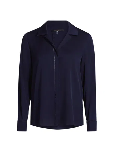 Kobi Halperin Women's Ceanna Chain Long-sleeve Blouse In Blue