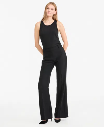 Kobi Halperin Women's Cecelia Wide-leg High-waisted Crepe Pants In Black