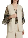 Kobi Halperin Women's Clairo Linen-blend Embroidered Vest In Shell