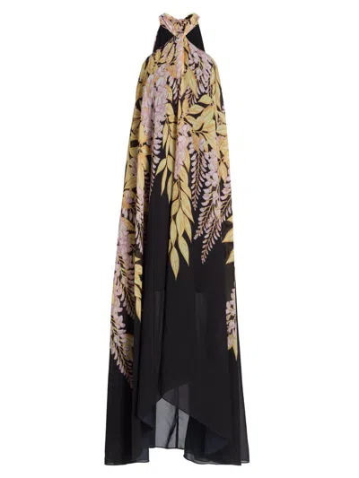 Kobi Halperin Women's Daria Floral Halter Maxi Dress In Black