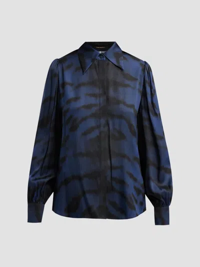 Kobi Halperin Women's Davis Printed Silk Blouse In Blue