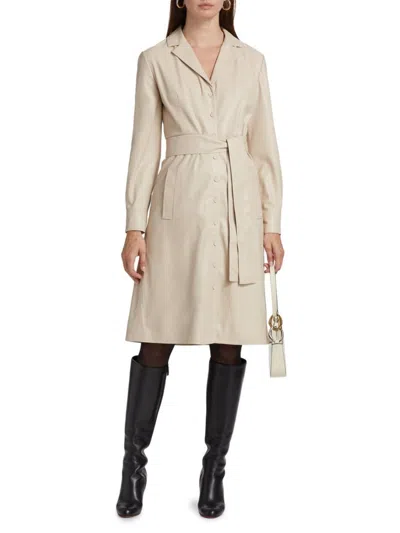 Kobi Halperin Women's Dixie Faux Leather Shirtdress In Neutral