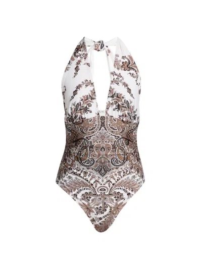 Kobi Halperin Women's Elise Paisley Halterneck One-piece Swimsuit In Multi