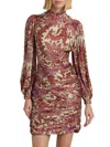 Kobi Halperin Women's Elizabeth Printed Satin Ruched Minidress In Multi