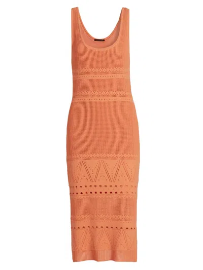Kobi Halperin Women's Emerson Knit Midi-dress In Orange