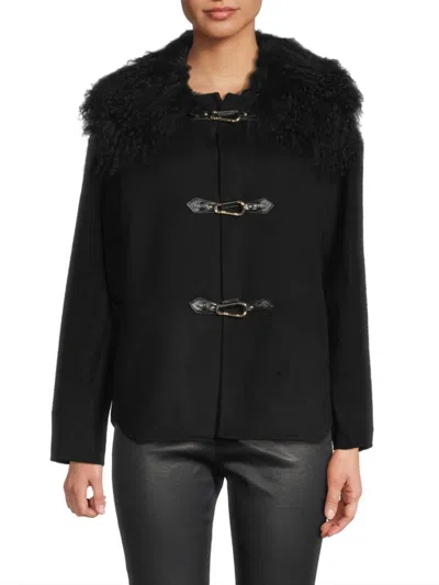 Kobi Halperin Women's Esme Double-face Wool Short Coat In Black