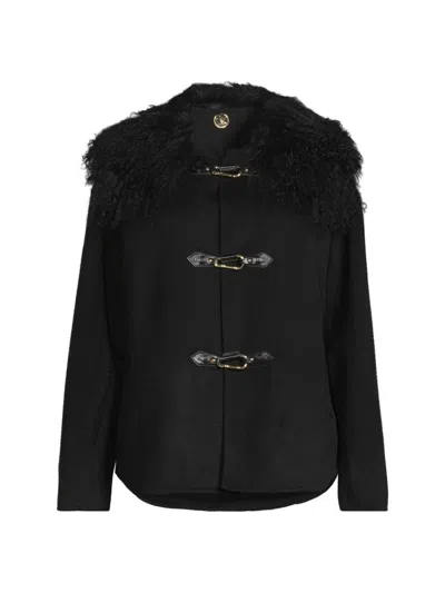 Kobi Halperin Women's Esme Double-face Wool Short Coat In Black