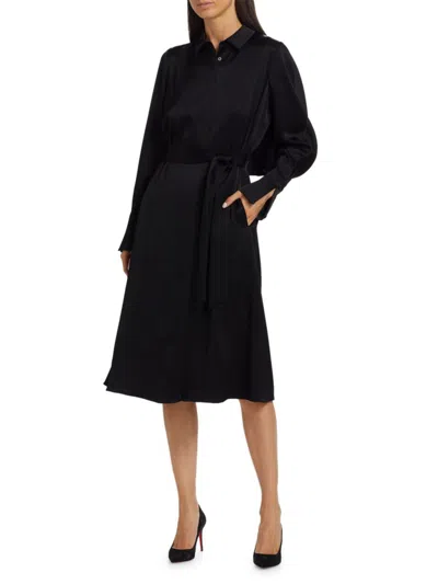 Kobi Halperin Women's Everett Satin Crêpe Cape Dress In Black