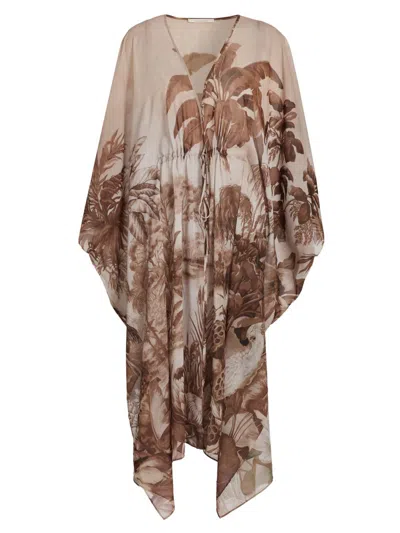 Kobi Halperin Women's Everleigh Printed Chiffon Cover-up Dress In Brown