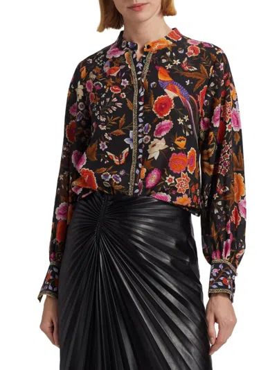 Kobi Halperin Women's Fionna Floral Silk Blouse In Multi