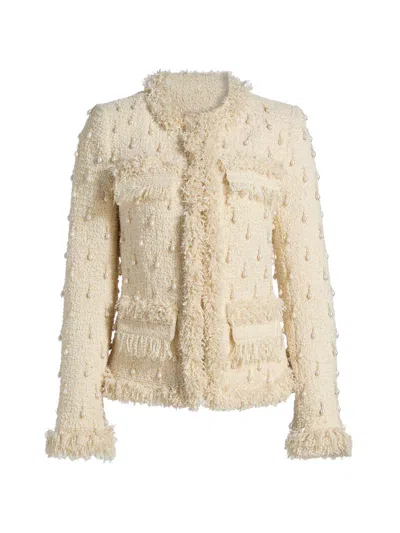 Kobi Halperin Women's Hana Beaded Tweed Jacket In White