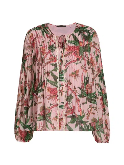 Kobi Halperin Women's Helen Pleated Floral Blouse In Multi