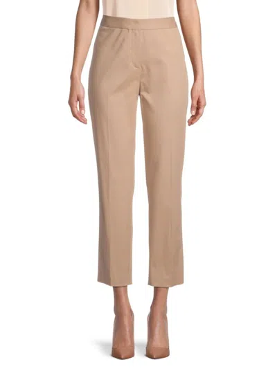 Kobi Halperin Jemma Straight-leg Stretch Cotton Pants In Khaki