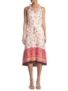 Kobi Halperin Johnson Halter Midi Dress In Ivory Multi