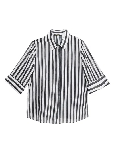 Kobi Halperin Women's Jolie Sheer Stripe Blouse In Multi