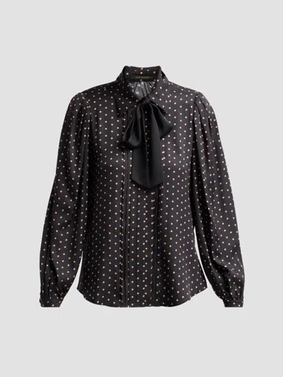 Kobi Halperin Women's Julian Polka Dot Silk-blend Blouse In Black
