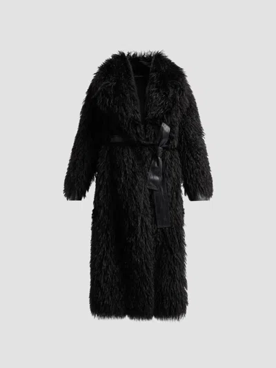 Kobi Halperin Women's Kallie Faux-fur Belted Coat In Black