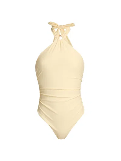 Kobi Halperin Women's Lana Halterneck Swimsuit In Yellow
