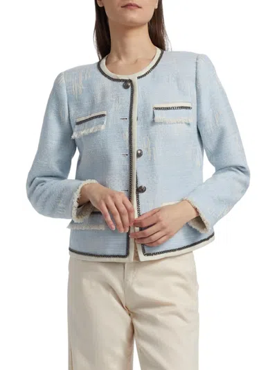 KOBI HALPERIN WOMEN'S LARK COLLARLESS TWEED JACKET