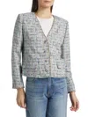 Kobi Halperin Lily Metallic-trim Tweed Jacket In Multi