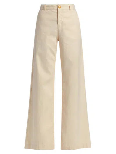 Kobi Halperin Women's Linen-cotton Flared Pants In Sand