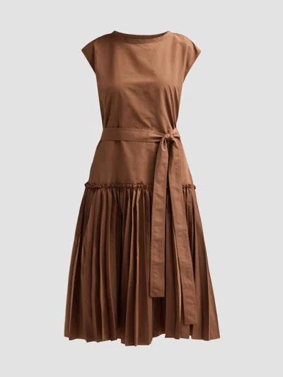 Kobi Halperin Women's Logan Pleated Drop Waist Midi Dress In Brown