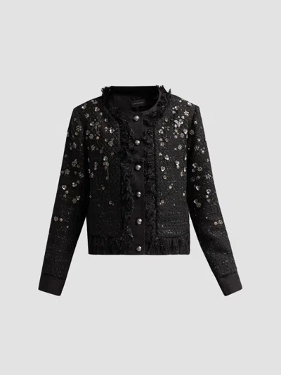 Kobi Halperin Women's Marshall Embellished Tweed Jacket In Black