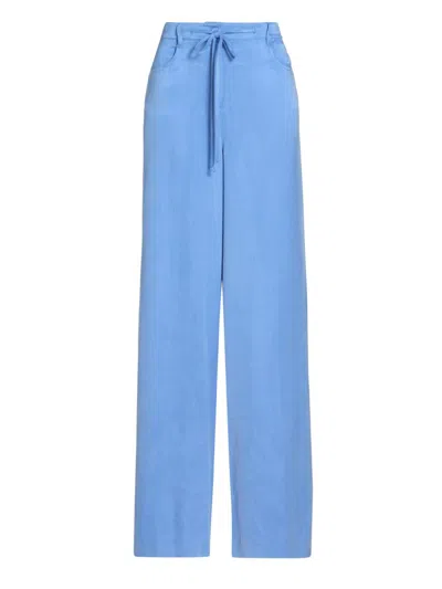 Kobi Halperin Women's Mason Drawstring Wide-leg Pants In Blue