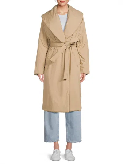 Kobi Halperin Women's Mia Faux Down Tie-waist Coat In Nude