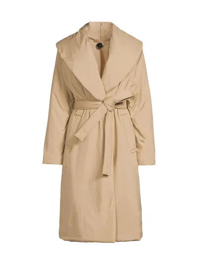 Kobi Halperin Women's Mia Faux Down Tie-waist Coat In Brown