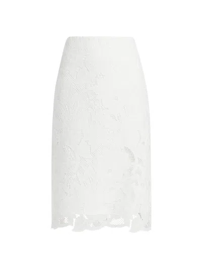 Kobi Halperin Women's Nala Lace Pencil Skirt In White