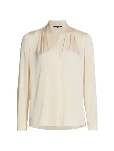 Kobi Halperin Nellie Silk-blend Pleated Blouse - 100% Exclusive In Canvas