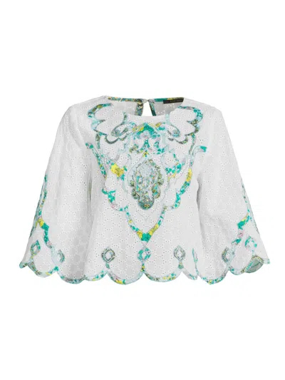 Kobi Halperin Women's Ramona Eyelet Cotton Blouse In White