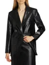 Kobi Halperin Rein Croc Blazer Jacket In Black