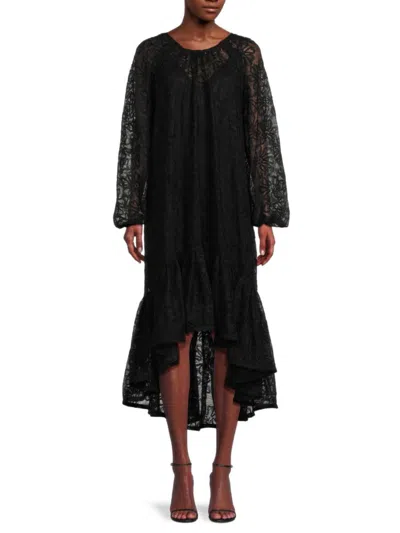 Kobi Halperin Women's Ridley Lace High-low Midi-dress In Black