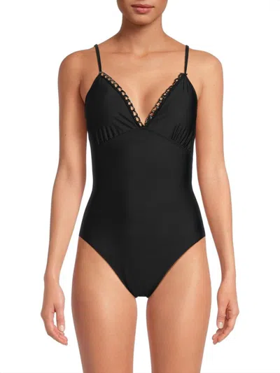 Kobi Halperin Women's Rosalie Chain One-piece Swimsuit In Black