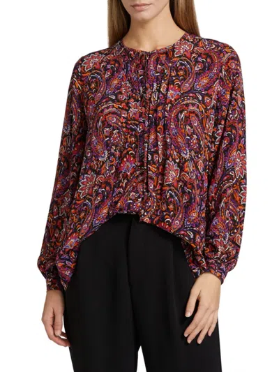 Kobi Halperin Women's Roxanne Paisley Round-neck Blouse In Multi