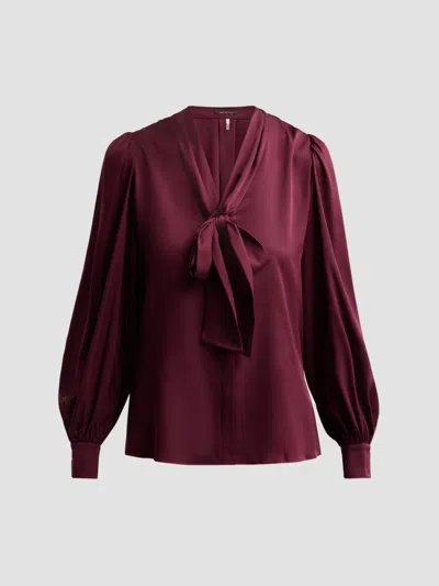 Kobi Halperin Women's Selena Stretch-silk Tie-front Blouse In Berry