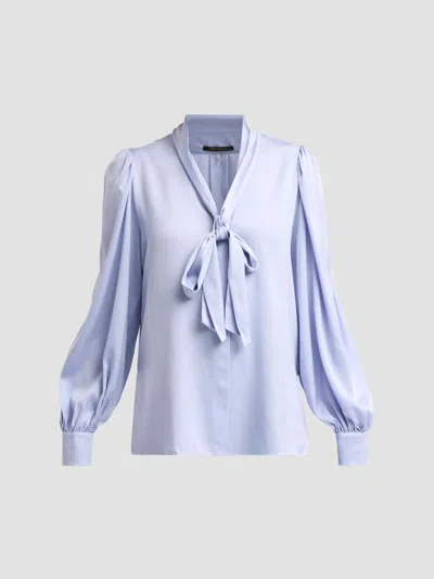 Kobi Halperin Women's Selena Stretch-silk Tie-front Blouse In Blue