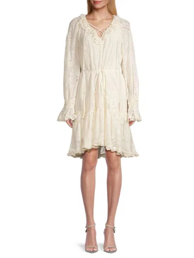 Kobi Halperin Women's Senna Floral Lace Dress In Antique