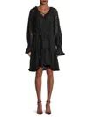 Kobi Halperin Senna Womens Lace Ruffled Shift Dress