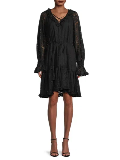 Kobi Halperin Women's Senna Tiered Lace Mini Dress