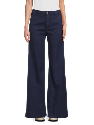 Kobi Halperin Women's Shay Wide-leg Cotton Pants In Blue